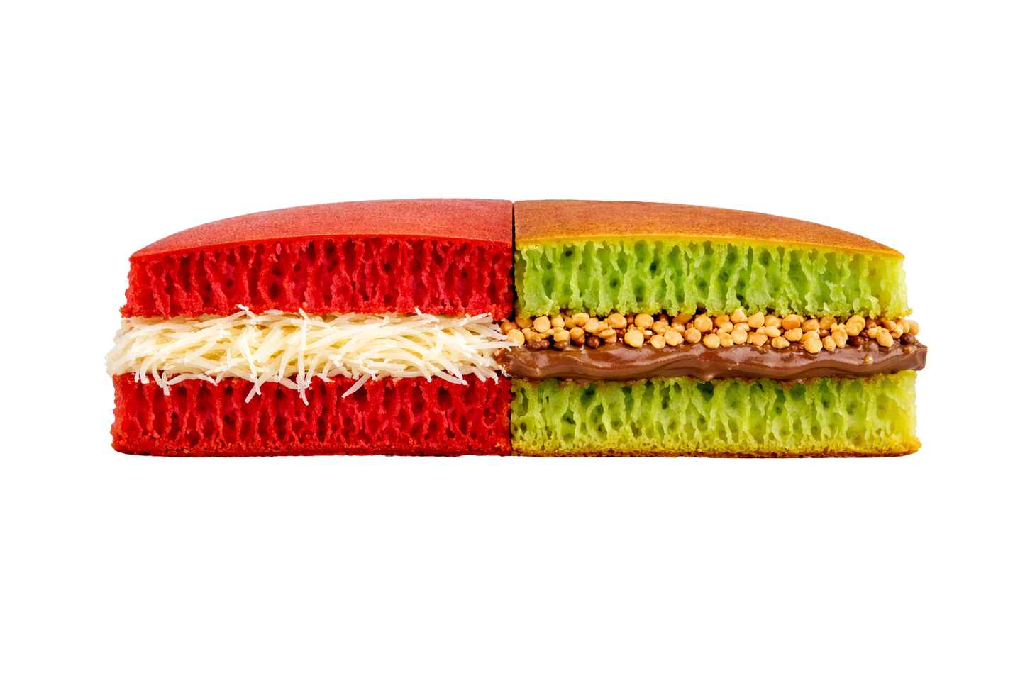 Pandan & Red Velvet (Half / Half Option)